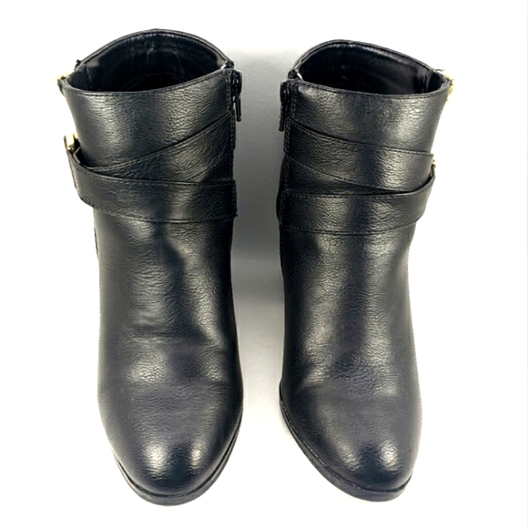 Apt. 9 Advisor Black Vegan Leather, Side Zip, Almond Toe, Bootie. Women's 7.5M - Picture 5 of 12